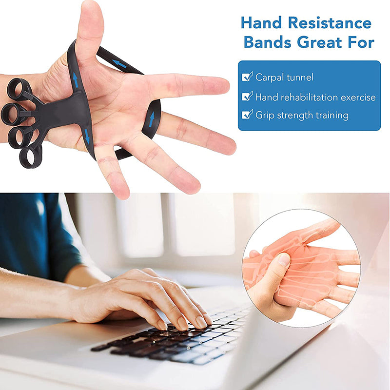 Silicone Finger Stretcher & Grip Strength Trainer - 3 Resistance Levels
