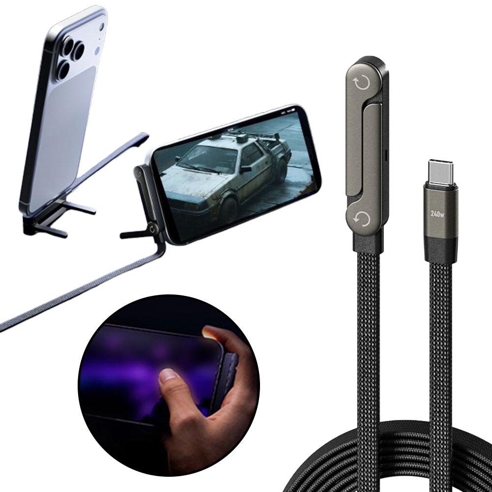 FlexCharge™ 2-in-1 Foldable Stand & Fast Charging Cable