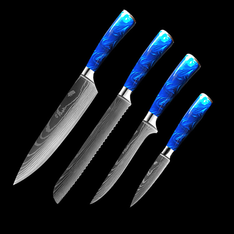 MUVIXUS™ Azure Series - Professional Damascus-Style Chef Knife