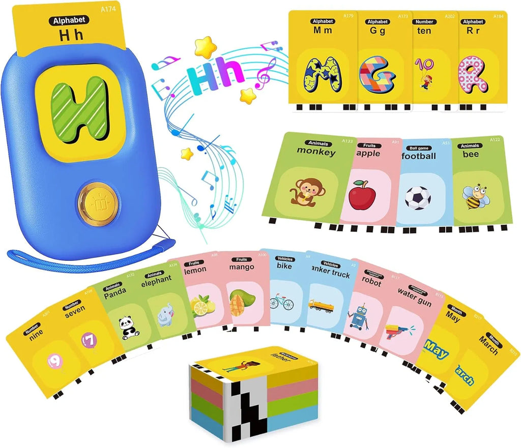 MUVIXUS™ DigiTalk - Talking Flash Cards,Kids Toddler Flash Cards With 224 Sight Words,Montessori Toys,Autism Sensory Toys,Speech Therapy Toys,Learning Educational Gifts For Age 1 2 3 4 5 Years Old Boys And Girls