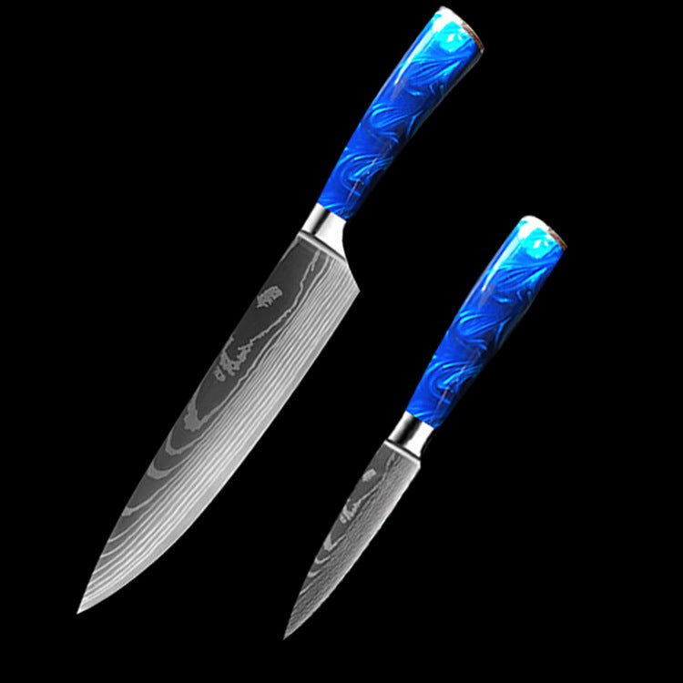MUVIXUS™ Azure Series - Professional Damascus-Style Chef Knife