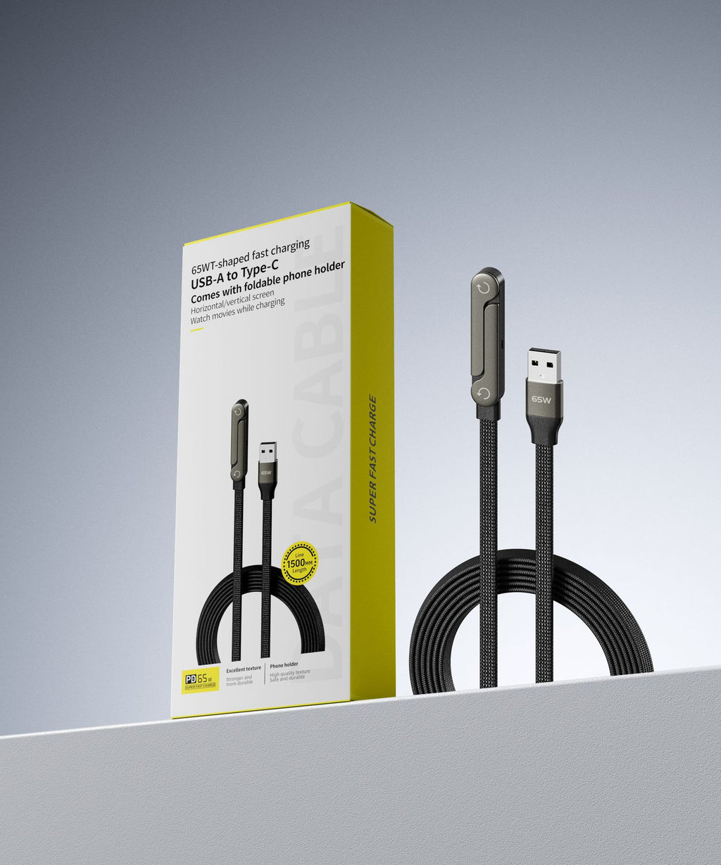 FlexCharge™ 2-in-1 Foldable Stand & Fast Charging Cable