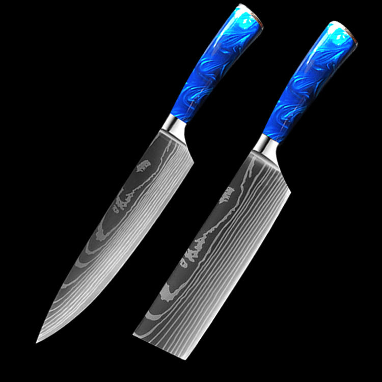 MUVIXUS™ Azure Series - Professional Damascus-Style Chef Knife