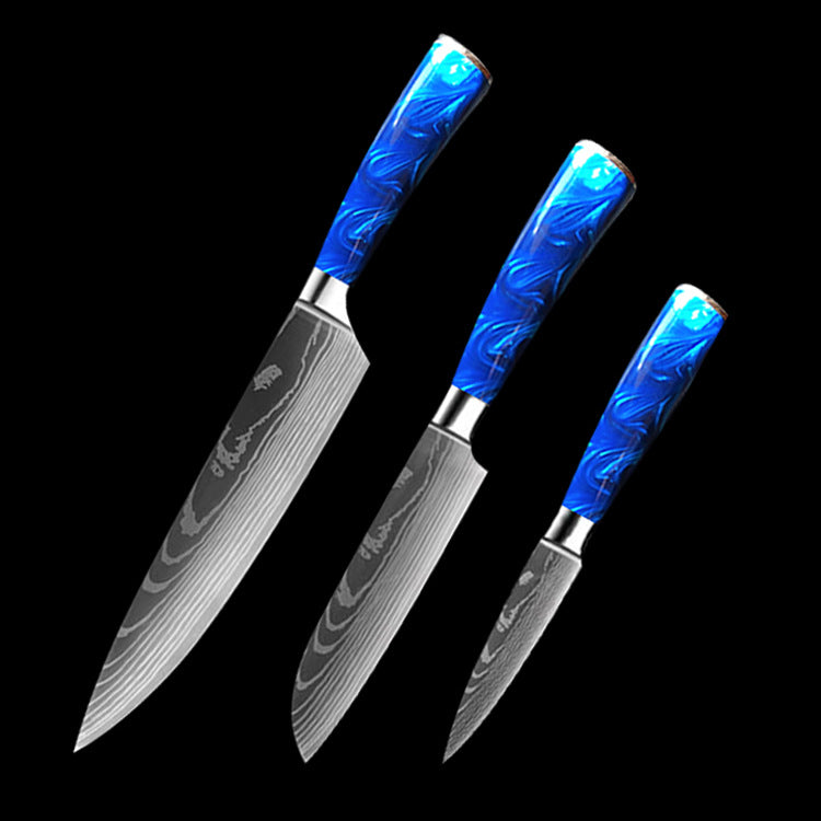 MUVIXUS™ Azure Series - Professional Damascus-Style Chef Knife
