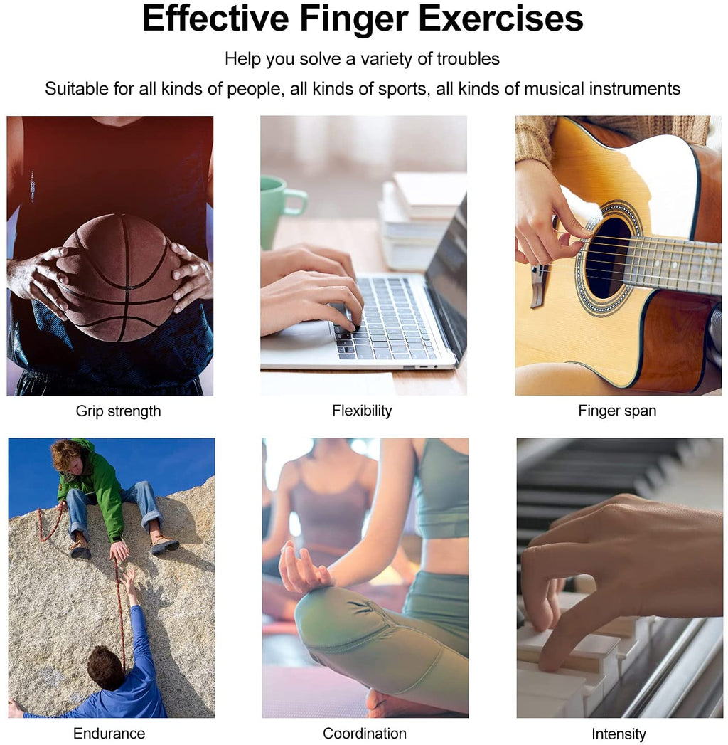 Silicone Finger Stretcher & Grip Strength Trainer - 3 Resistance Levels