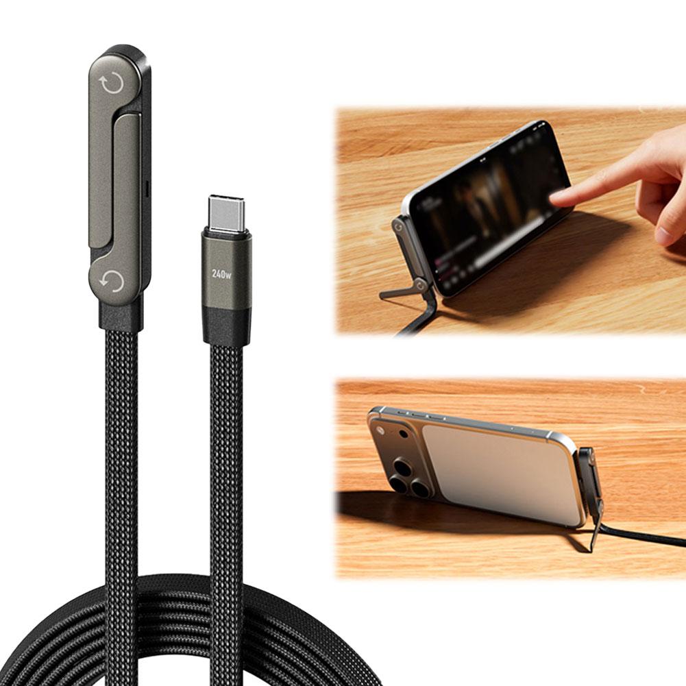 FlexCharge™ 2-in-1 Foldable Stand & Fast Charging Cable