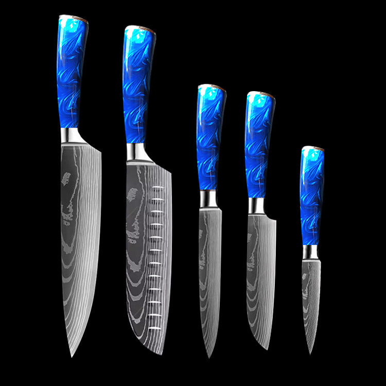 MUVIXUS™ Azure Series - Professional Damascus-Style Chef Knife