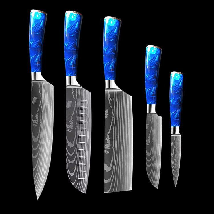 MUVIXUS™ Azure Series - Professional Damascus-Style Chef Knife