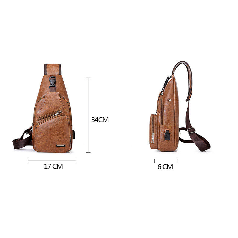 MUVIXUS™ Nomad - Anti-Theft USB Charging Sling Bag