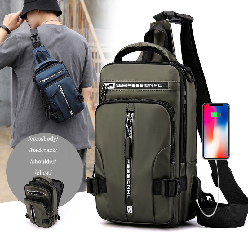 Multifunctional Crossbody Shoulder Bag - Waterproof Tactical Chest Pack