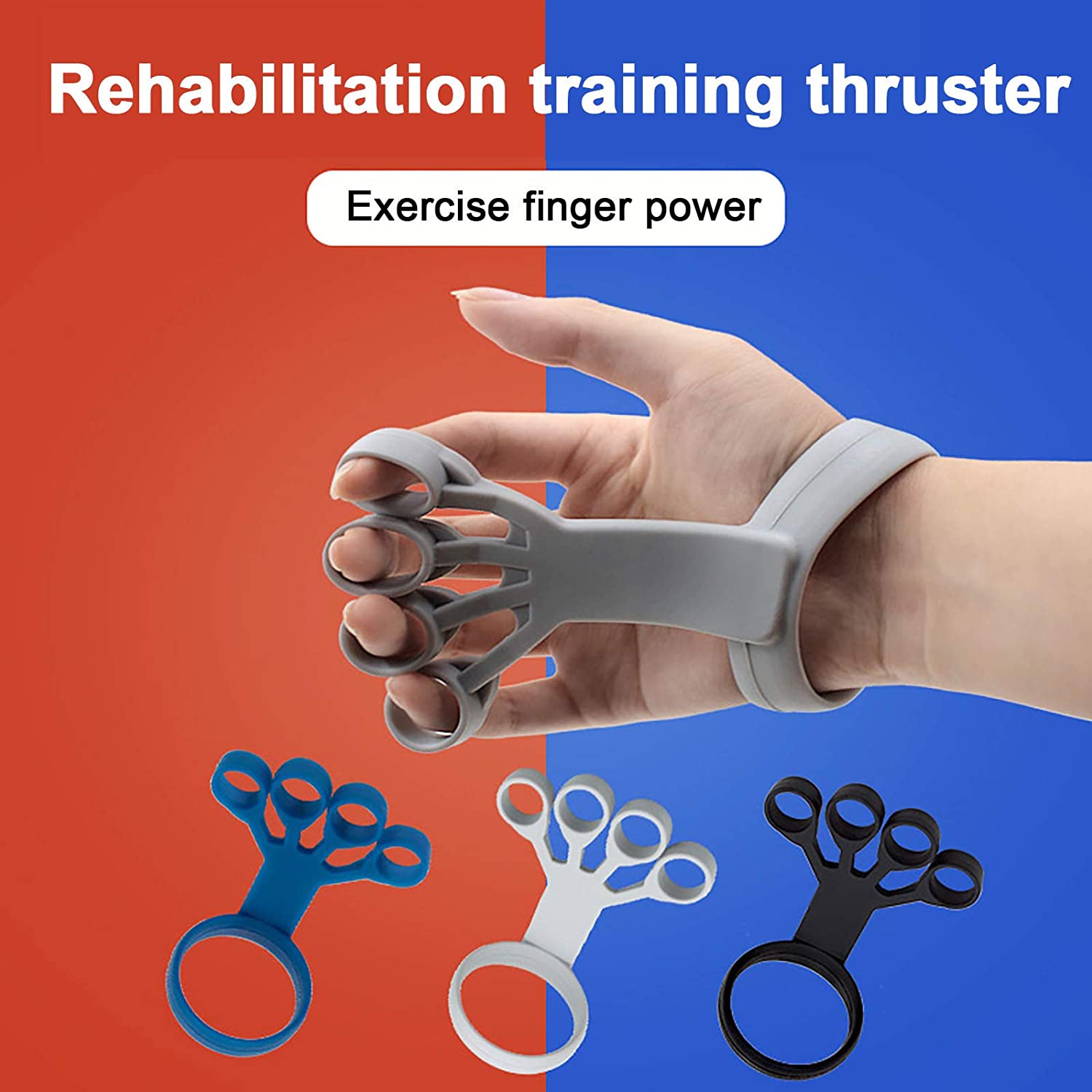 Silicone Finger Stretcher & Grip Strength Trainer - 3 Resistance Levels