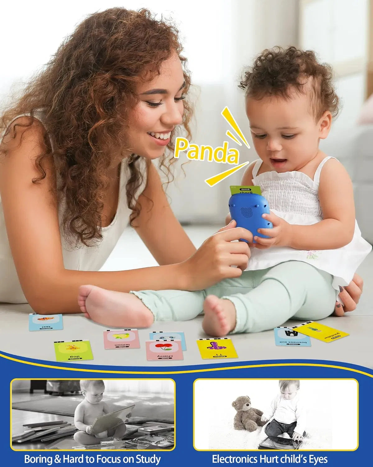 MUVIXUS™ DigiTalk - Talking Flash Cards,Kids Toddler Flash Cards With 224 Sight Words,Montessori Toys,Autism Sensory Toys,Speech Therapy Toys,Learning Educational Gifts For Age 1 2 3 4 5 Years Old Boys And Girls