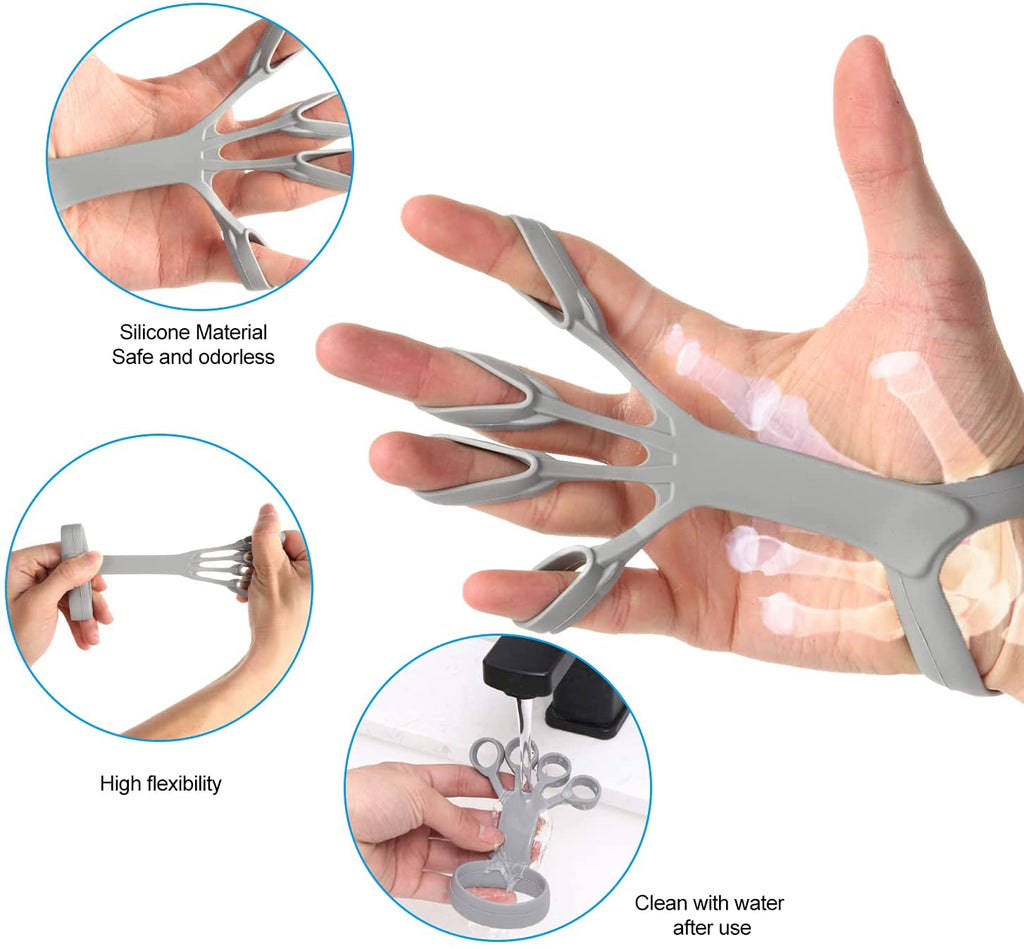 Silicone Finger Stretcher & Grip Strength Trainer - 3 Resistance Levels