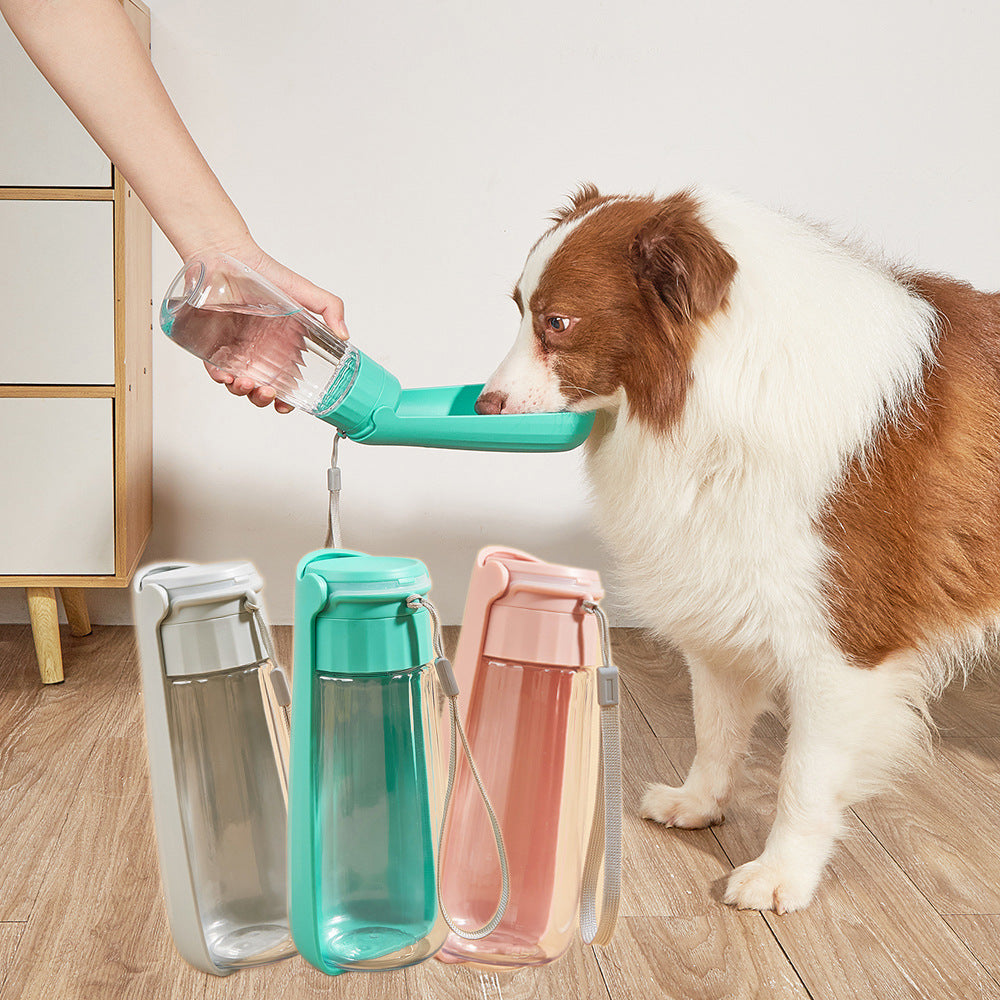 Foldable Travel Pet Water Bottle - 550ml Leak-Proof Design